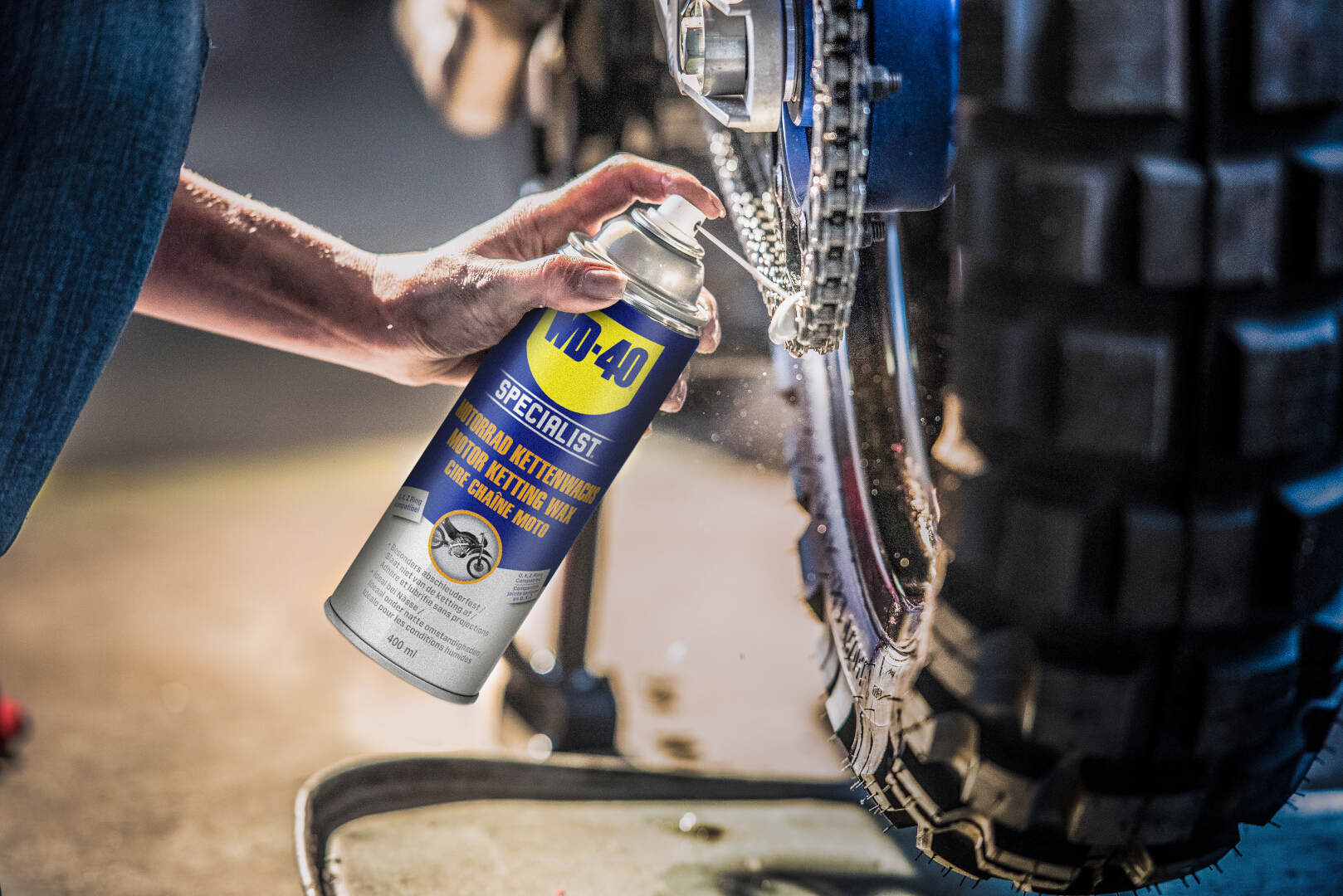 WD-40 krachtige motorfiets kettingreiniger